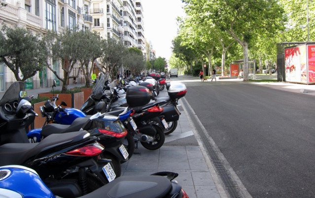 Aparcamiento para motocicletas.