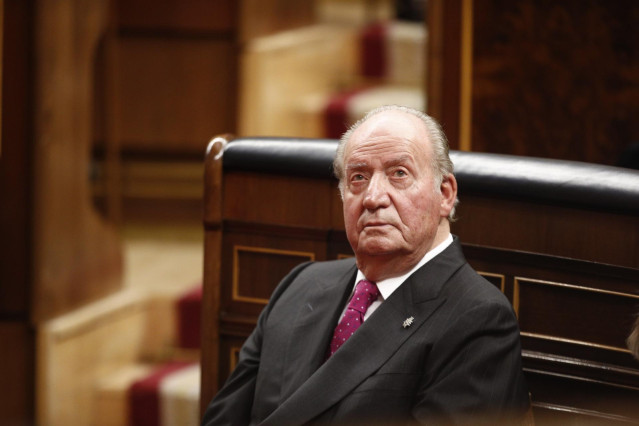 El rey emérito don Juan Carlos I en el acto conmemorativo del 40º aniversario de la Constitución de 1978, en el Congreso (Madrid/España) a 6 de diciembre de 2018.