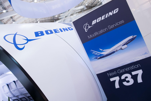 FILED - 03 April 2019, Hamburg: New cabin systems for the Boeing 737 are seen displayed at Boeing's stand at the Aircraft Interiors Expo trade fair. Boeing is planning a second attempt to send its Starliner spacecraft to the International Space Station (I