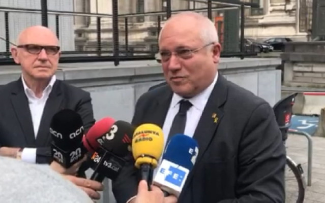 Lluís Puig després de declarar per videoconferència sobre el cas Sixena