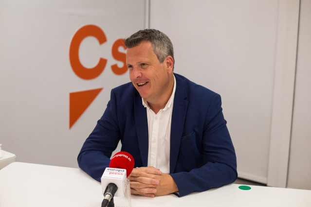 El Vicesecretario general de Ciudadanos, Carlos Cuadrado, atiende a Europa Press en la sede de su partido en Madrid.
