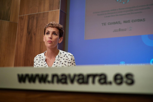 La presidenta del Gobierno de Navarra, María Chivite