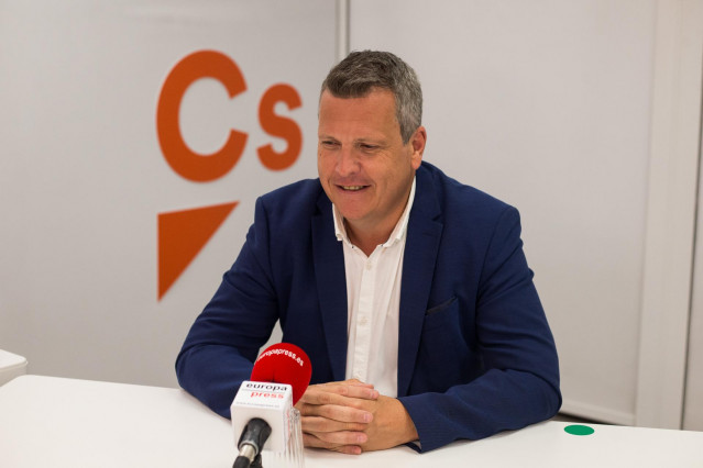 El vicesecretario general de Ciudadanos, Carlos Cuadrado, durante una entrevista con Europa Press en la sede de su partido en Madrid.