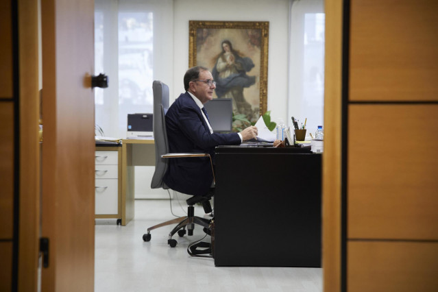 El secretario general de Instituciones Penitenciarias, Ángel Luis Ortiz, durante una entrevista para Europa Press