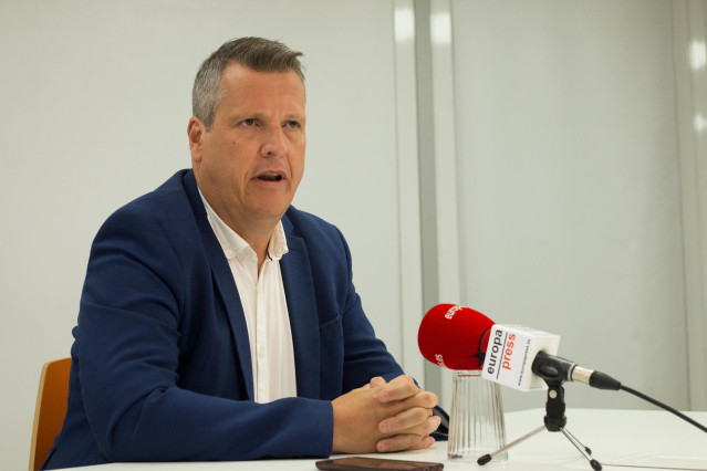 El vicesecretario general de Ciudadanos, Carlos Cuadrado, durante una entrevista con Europa Press en la sede de su partido en Madrid.