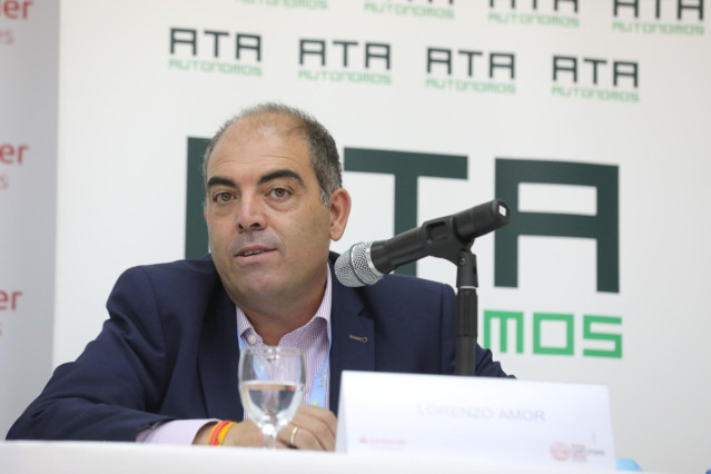 El presidente de ATA, Lorenzo Amor, durante la quinta jornada de la XXXIII Edición de los Cursos de Verano en San Lorenzo de El Escorial, Madrid (España), a 24 de julio de 2020. Ayuso participa en la ponencia 'Apoyo institucional para afrontar la crisis'.
