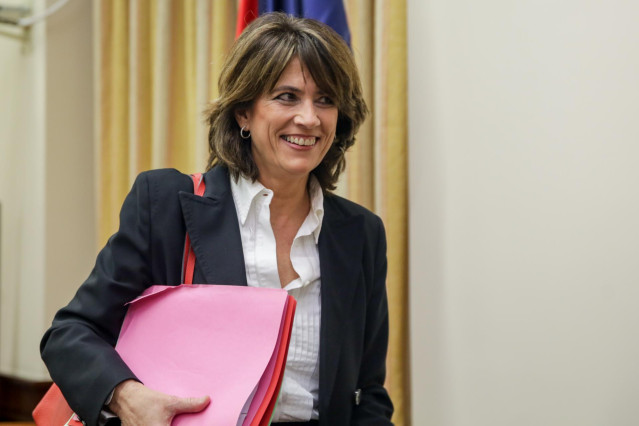 La exministra de Justicia y fiscal Dolores Delgado a su llegada a la Comisión de Justicia del Congreso de los Diputados para comparecer en relación con su propuesta de nombramiento como Fiscal General del Estado, en Madrid (España) a 20 de febrero de 2020