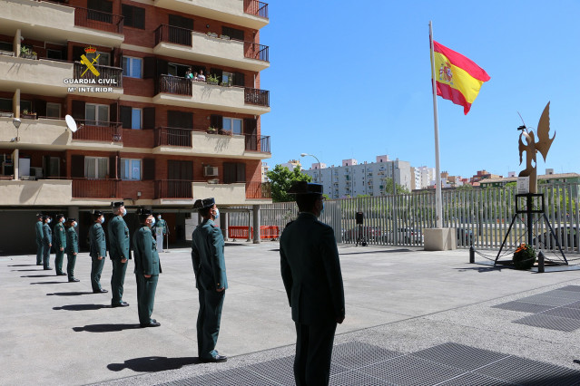 Un acto en el patio de la Comandancia de la Guardia Civil en Palma.