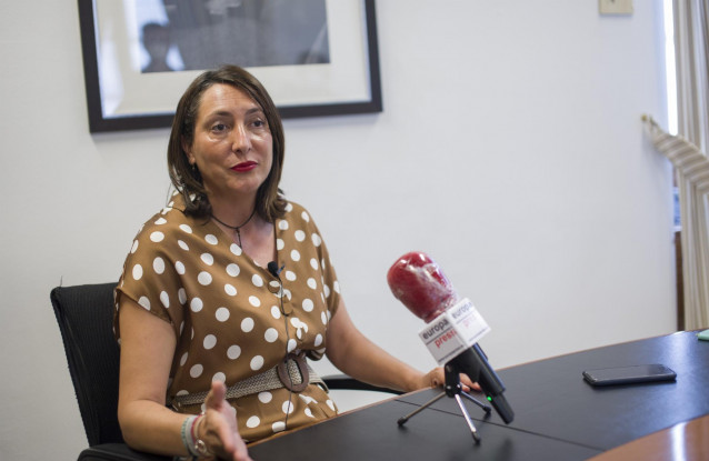 Loles López, durante la entrevista