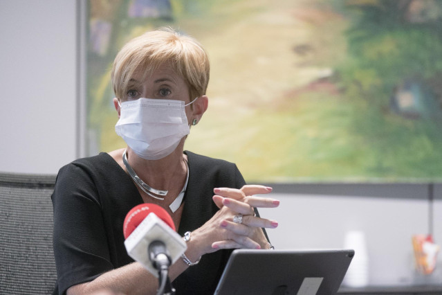 La Consejera de Desarrollo Económico e Infraestructuras del Gobierno vasco, Arantxa Tapia, durante una entrevista con Europa Press en la sede de la SPRI. En Bilbao, Vizcaya, País Vasco, (España), a 14 de agosto de 2020.