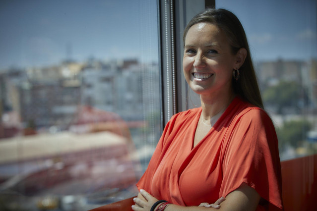 La portavoz de la Ejecutiva nacional de Ciudadanos, Melisa Rodríguez, en la sede del partido, tras realizar una entrevista con Europa Press.