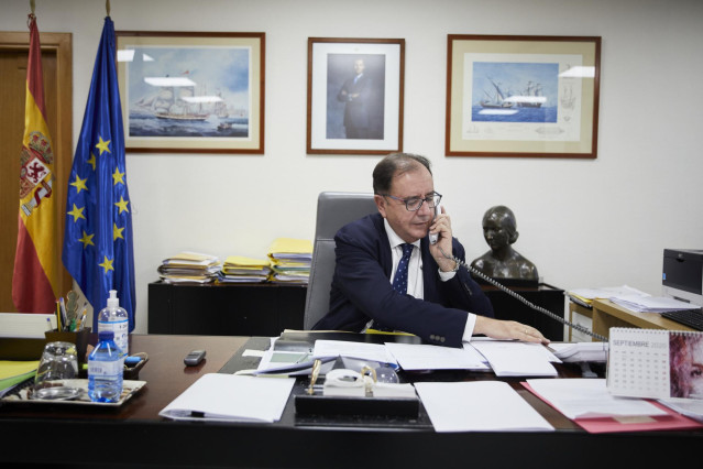 El secretario general de Instituciones Penitenciarias, Ángel Luis Ortiz, durante una entrevista para Europa Press
