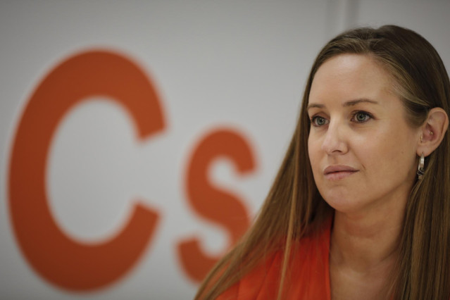 La portavoz de la Ejecutiva nacional de Ciudadanos, Melisa Rodríguez, durante una entrevista con Europa Press.