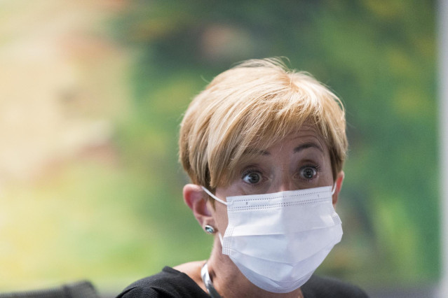 La Consejera de Desarrollo Económico e Infraestructuras del Gobierno vasco, Arantxa Tapia, durante una entrevista con Europa Press en la sede de la SPRI. En Bilbao, Vizcaya, País Vasco, (España), a 14 de agosto de 2020.