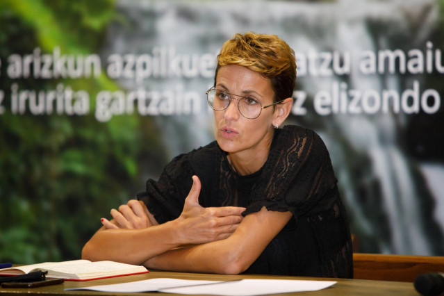La socialista María Chivite , presidenta de Navarra