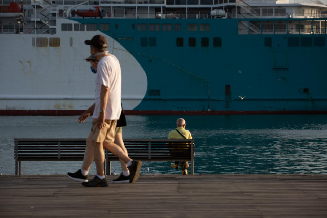 Turistas en Barcelona.