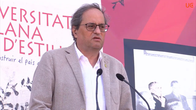 El presidente de la Generalitat, Quim Torra, clausura la 52 Universitat Catalana d'Estiu (UCE)