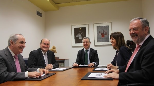 Iñigo Urkullu, Azpiazu, Arriola, Ortuzar y Mendia