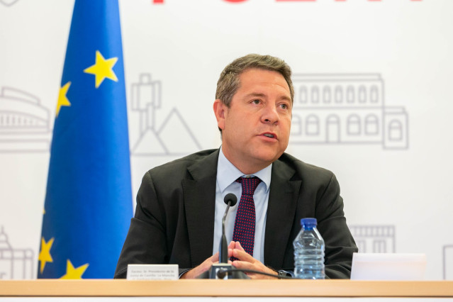 El presidente de C-LM, Emiliano García-Page, en Puertollano