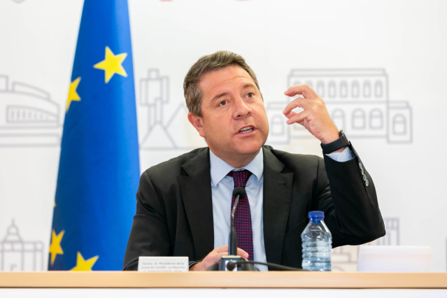 El presidente de C-LM, Emiliano García-Page, en Puertollano