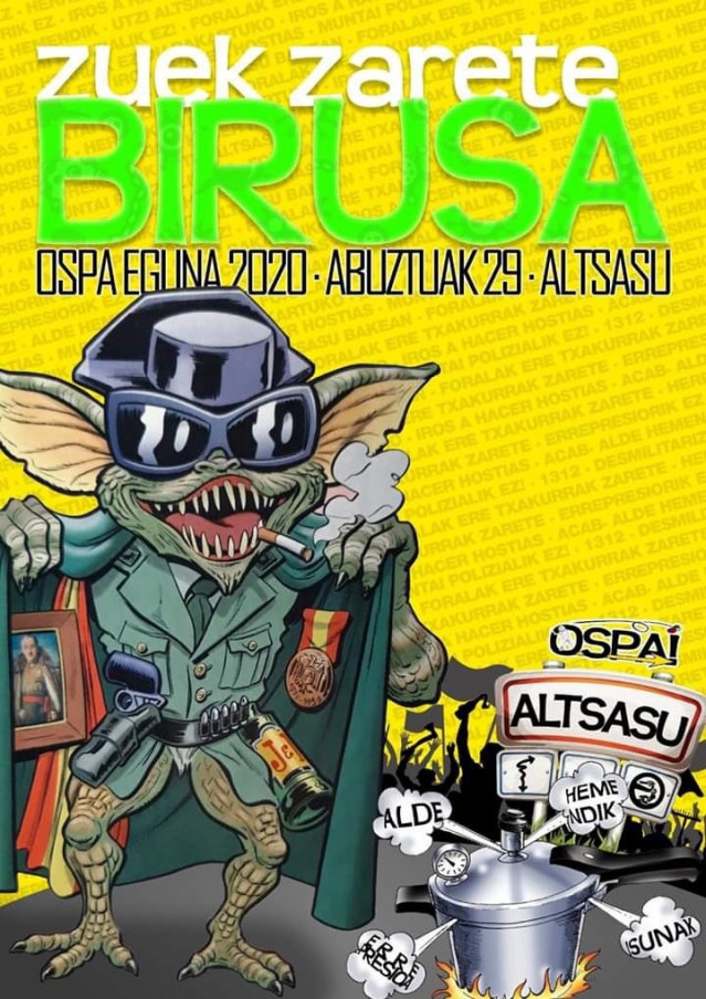 Convocatoria contra la Guardias Civil en Alsasua