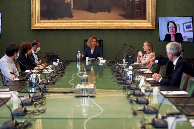 La presidenta del Congreso de los Diputados, Meritxell Batet , en una reunión de la Mesa del Congreso