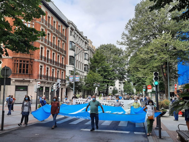 Manifestacion en Bilbao para denunciar la actual política penitenciaria