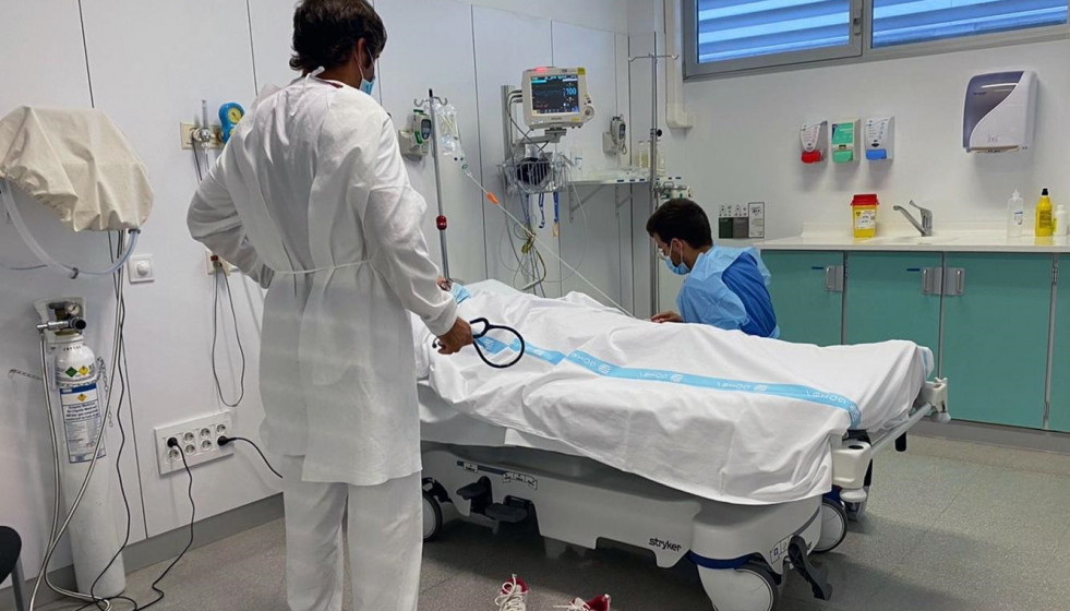 Habitación de un hospital en Menorca