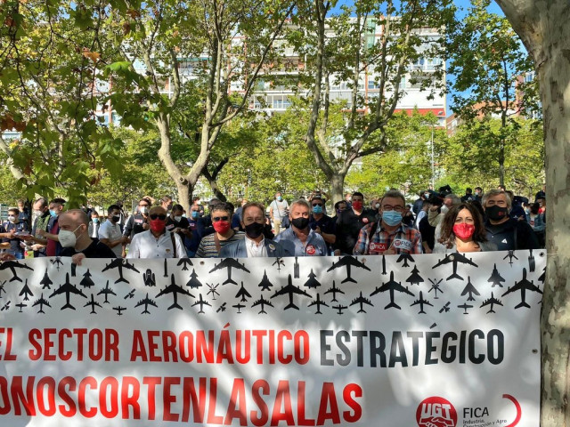 Manifestación sector aeroespacial 22 de septiembre 2020.
