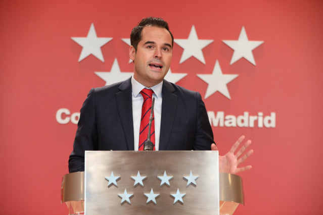 El vicepresidente de la Comunidad de Madrid, Ignacio Aguado, informa de los acuerdos adoptados en la reunión del Consejo de Gobierno de la Comunidad de Madrid, en la Real Casa de Correos, Madrid (España), a 23 de septiembre de 2020.
