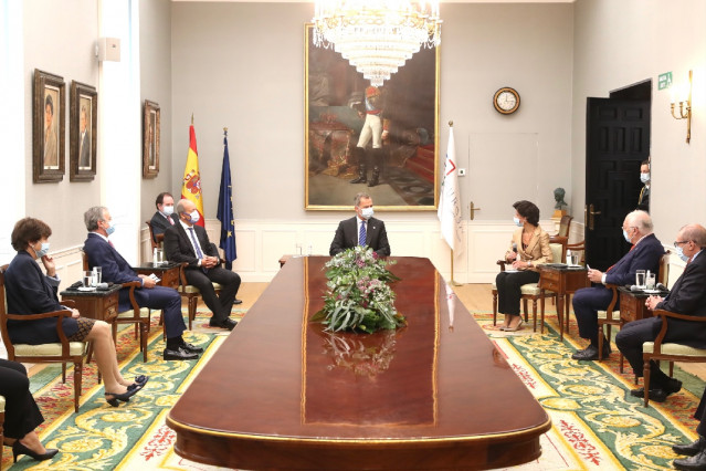El Rey Felipe VI durante su visita a la sede del Tribunal de Cuentas. En Madrid, (España), a 24 de septiembre de 2020.
