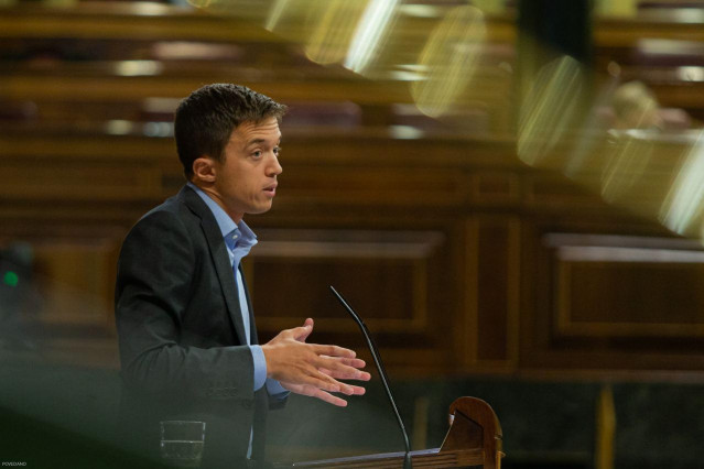 El portavoz de Más País-Equo, Íñigo Errejón, en una intervención en el Congreso