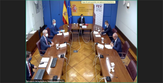El ministro de Agricultura, Luis Planas, en la clausura de la Asamblea de la Federación Española del Vino (FEV)