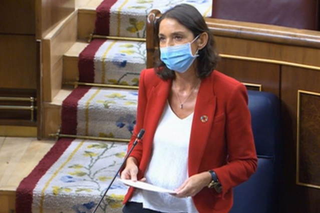 Reyes Maroto en el Congreso de los Diputados.