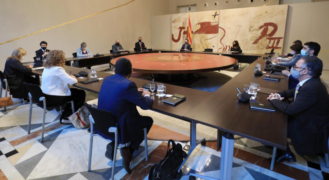 Reunión del primer Consell Executiu del Govern tras la inhabilitación de Quim Torra