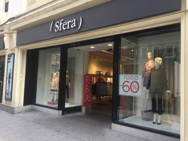 Sfera, tienda, ropa, moda, negocio, escaparate