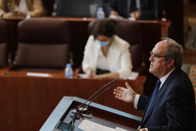 El portavoz del PSOE en la Asamblea de Madrid, Ángel Gabilondo, interviene durante la segunda jornada del Pleno del Debate del Estado de la Región en Madrid (España), a 15 de septiembre de 2020.