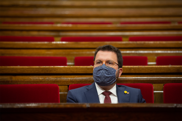 El presidente interino de la Generalitat, Pere Aragonès.