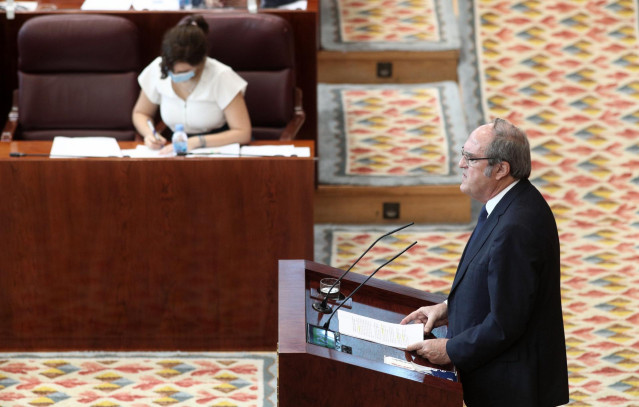El portavoz del PSOE en la Asamblea de Madrid, Ángel Gabilondo, interviene durante la segunda jornada del Pleno del Debate del Estado de la Región en Madrid (España), a 15 de septiembre de 2020. En esta segunda sesión participarán los grupos parlamentario