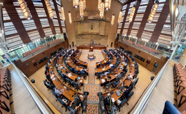 Hemiciclo de la Asamblea de Madrid durante el debate del Estado de la Región, en Madrid (España), a 14 de septiembre de 2020. Se trata del primer debate del Estado de la Región para la presidenta, que está marcado por la gestión de la crisis sanitaria del
