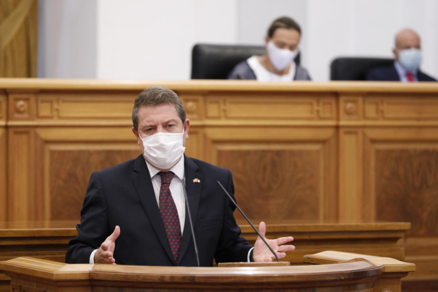 El presidente de Castilla-La Mancha, Emiliano García-Page, en el Debate de la Región.