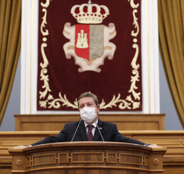 El presidente de Castilla-La Mancha, Emiliano García-Page, en el Debate de la Región.