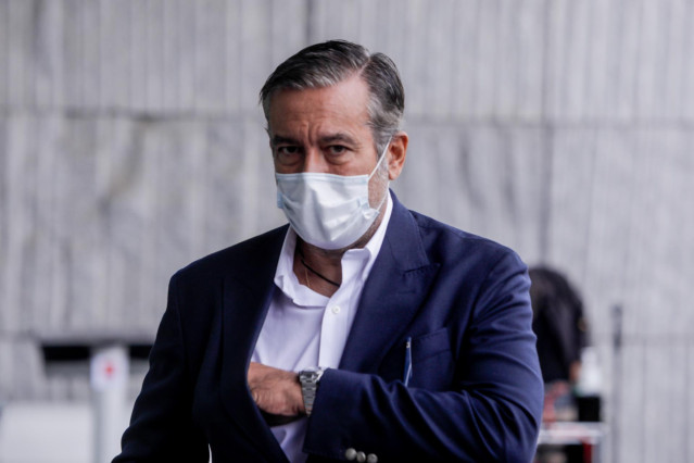 El secretario de Justicia e Interior del PP y consejero madrileño, Enrique López, durante la rueda de prensa posterior a la reunión de coordinación en el ámbito del PLATERCAM, en Pozuelo de Alarcón, Madrid, (España), a 20 de septiembre de 2020.