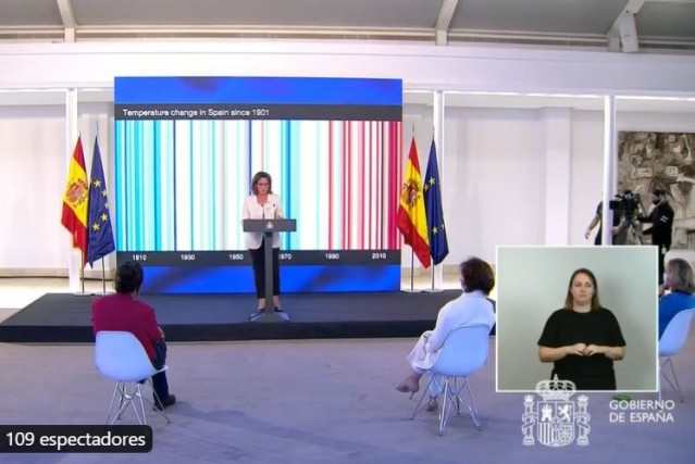 Teresa Ribera durante la presentación.