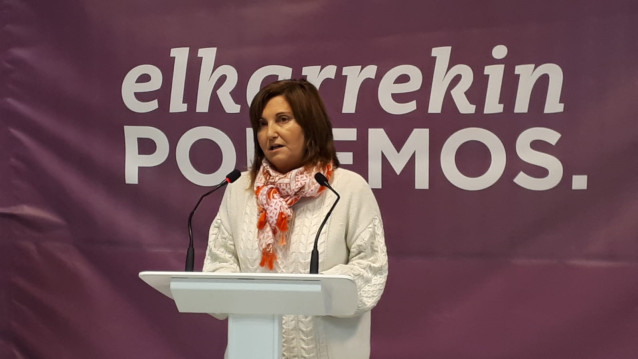 La coordinadora autonómica de Podemos Euskadi, Pilar Garrido