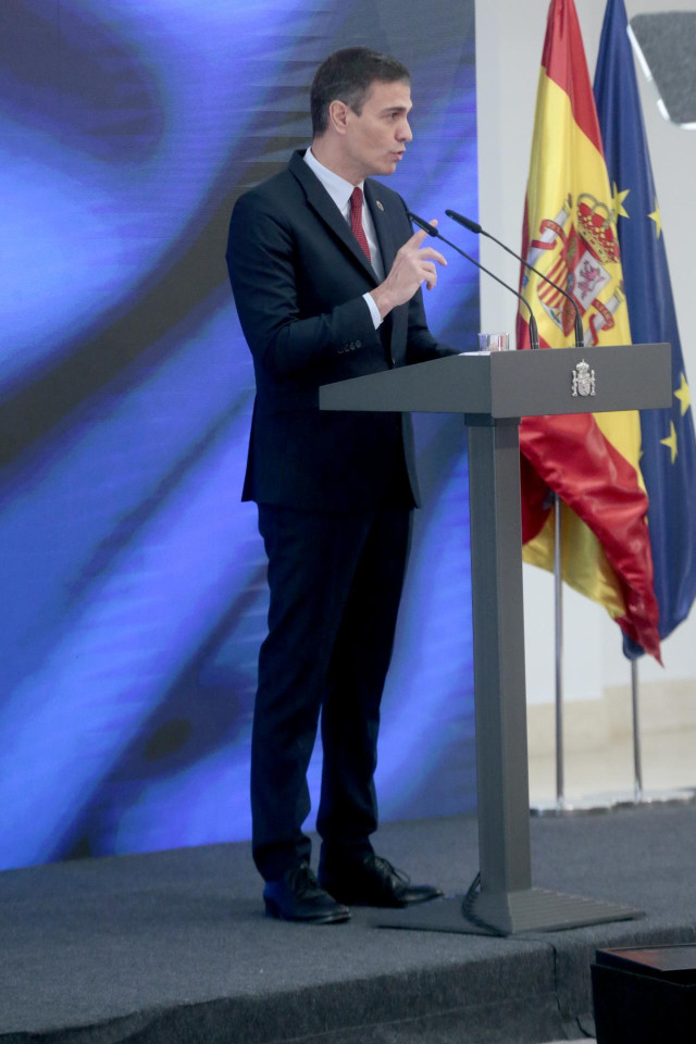 El presidente del Gobierno, Pedro Sánchez, interviene durante la presentación del Plan de Recuperación, Transformación y Resiliencia de la Economía Española, en Madrid, (España), a 7 de octubre de 2020.