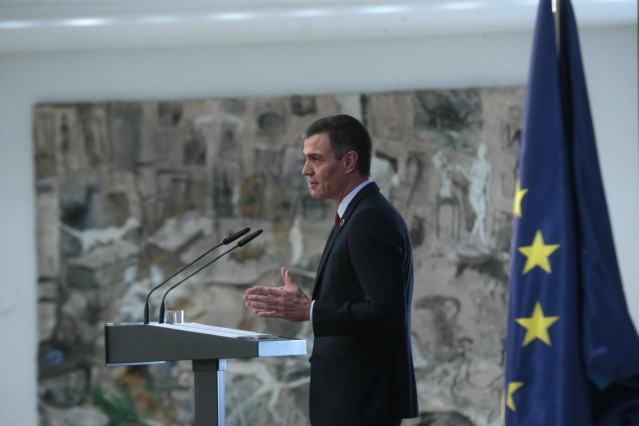 El presidente del Gobierno, Pedro Sánchez, interviene durante la presentación del Plan de Recuperación, Transformación y Resiliencia de la Economía Española, en Madrid, (España), a 7 de octubre de 2020.