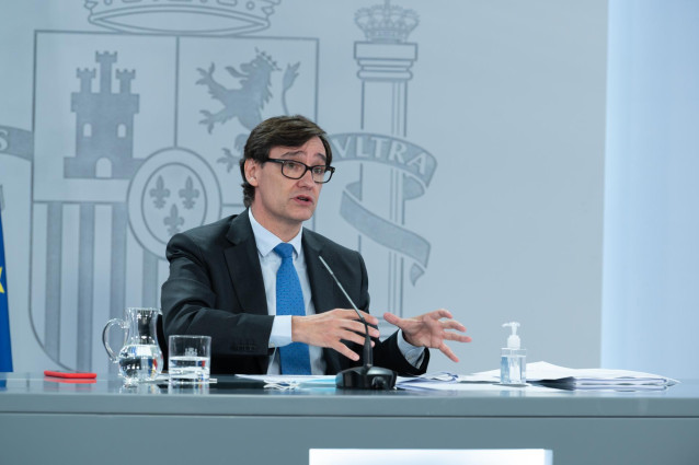 El ministro de Sanidad, Salvador Illa, ofrece una rueda de prensa