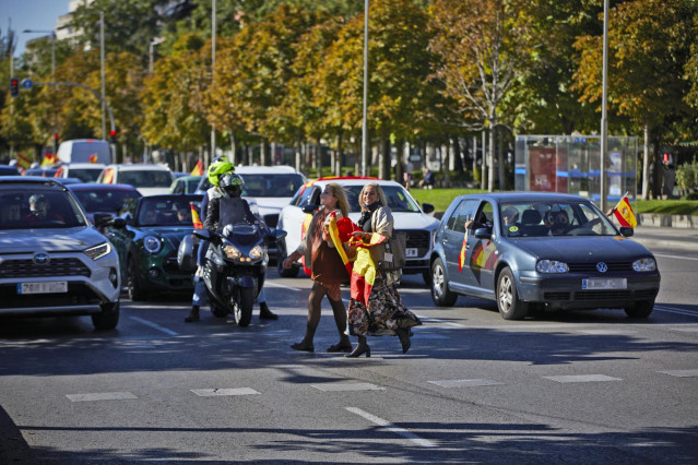 Manifestación convocada por Vox el Día de la Fiesta Nacional, en Madrid