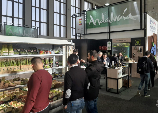 Imagen del stand de Extenda en Fruit Logistica, celebrada en Berlín.